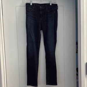 Ag Adriano Goldschmied Dark Blue Skinny Jeans Prima Ankle Cigarette Leg